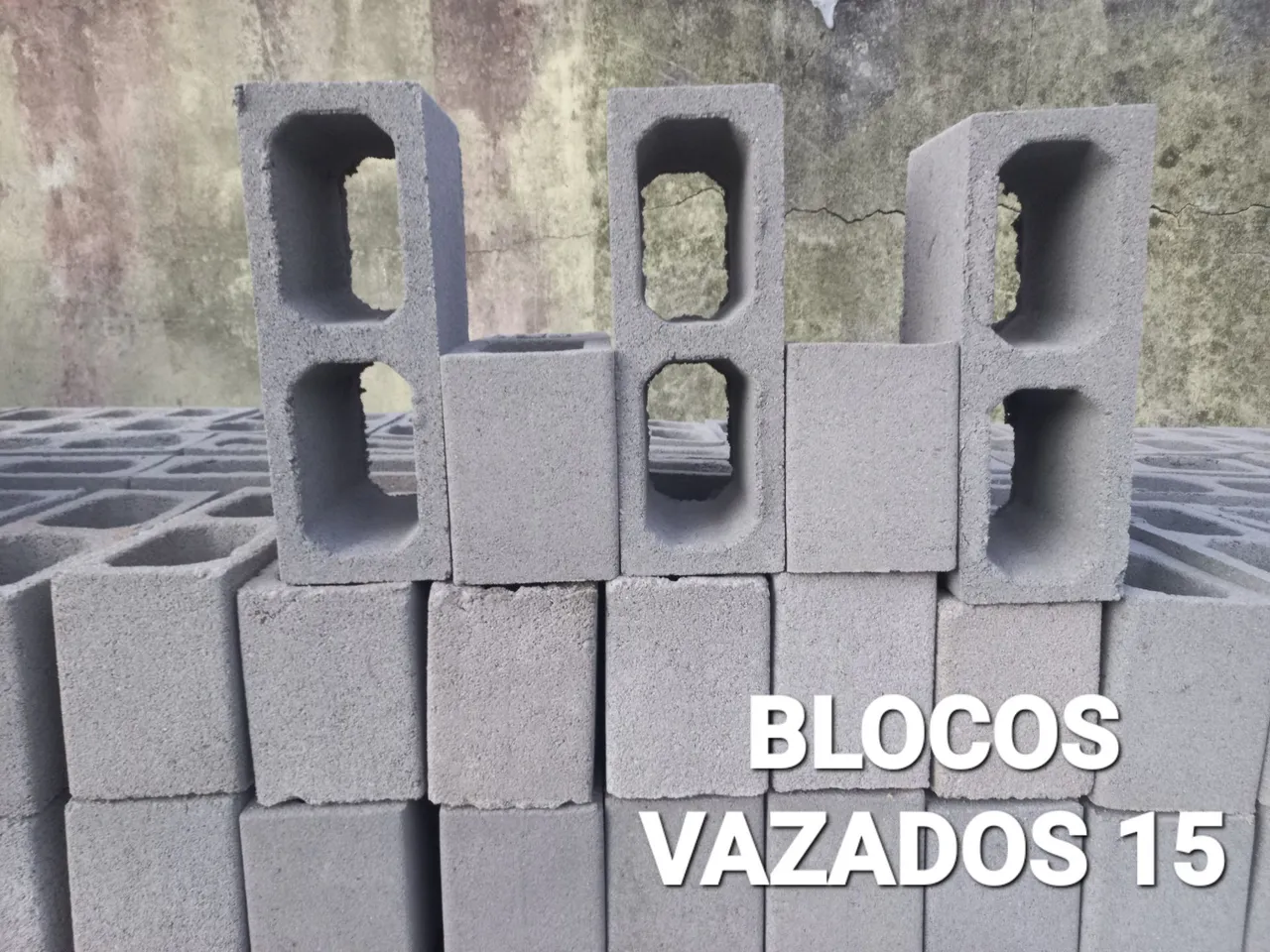 Blocos Vazados estrutural 15 - Novo R$ 3,90 frete gratis