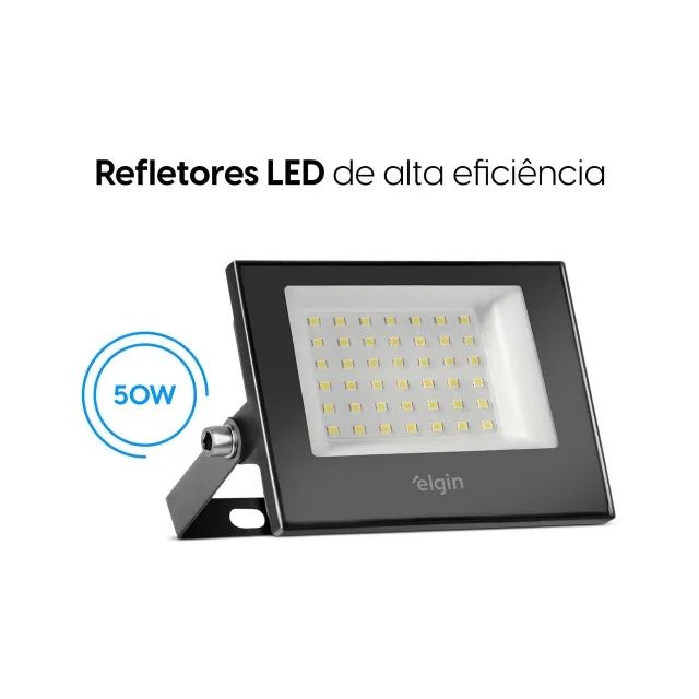 Refletor LED PRO 6500k Bivolt IP66 100w Elgin - Foto 2