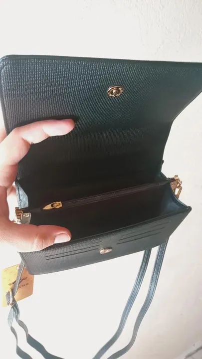 Bolsa feminina de ombro preta + Carteira - Foto 5