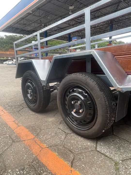 CARRETA REBOQUE 02 EIXOS 2.50C x 1.40L  - Foto 4