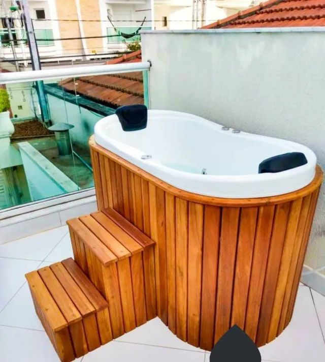 Ofurô com bomba e aquecedor - Especial deck - Foto 5