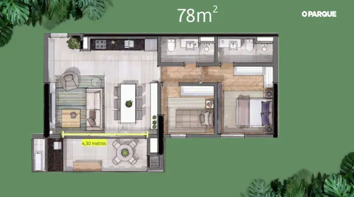PLANTA 78m²