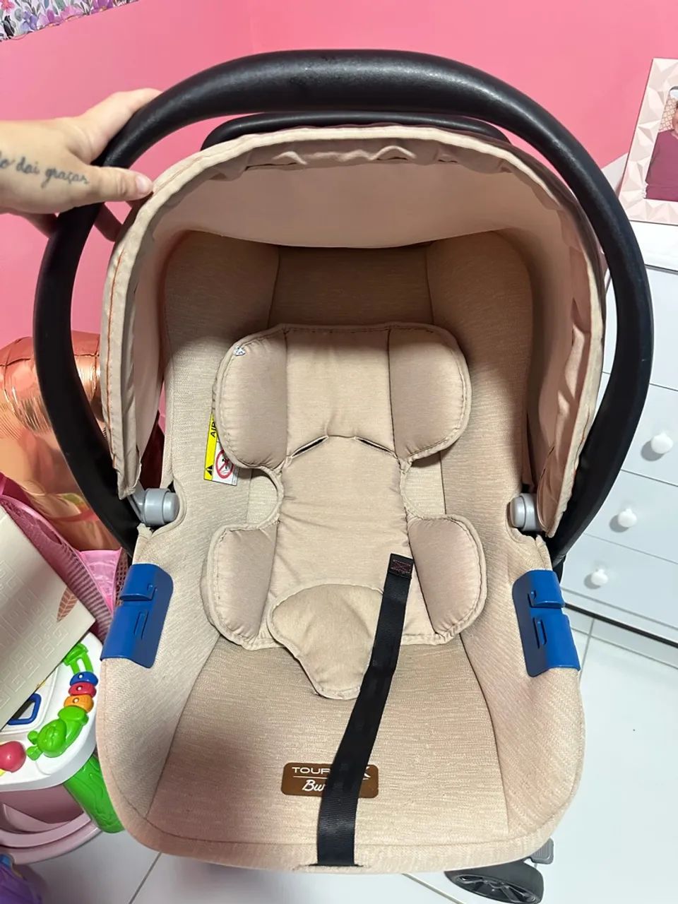 Carrinho de bebê com bebê conforto burigotto  - Foto 3