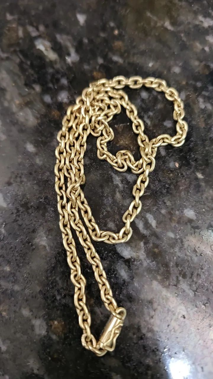 CORDÃO DE OURO 18K MACIÇO ( 60 CM ) - Foto 2