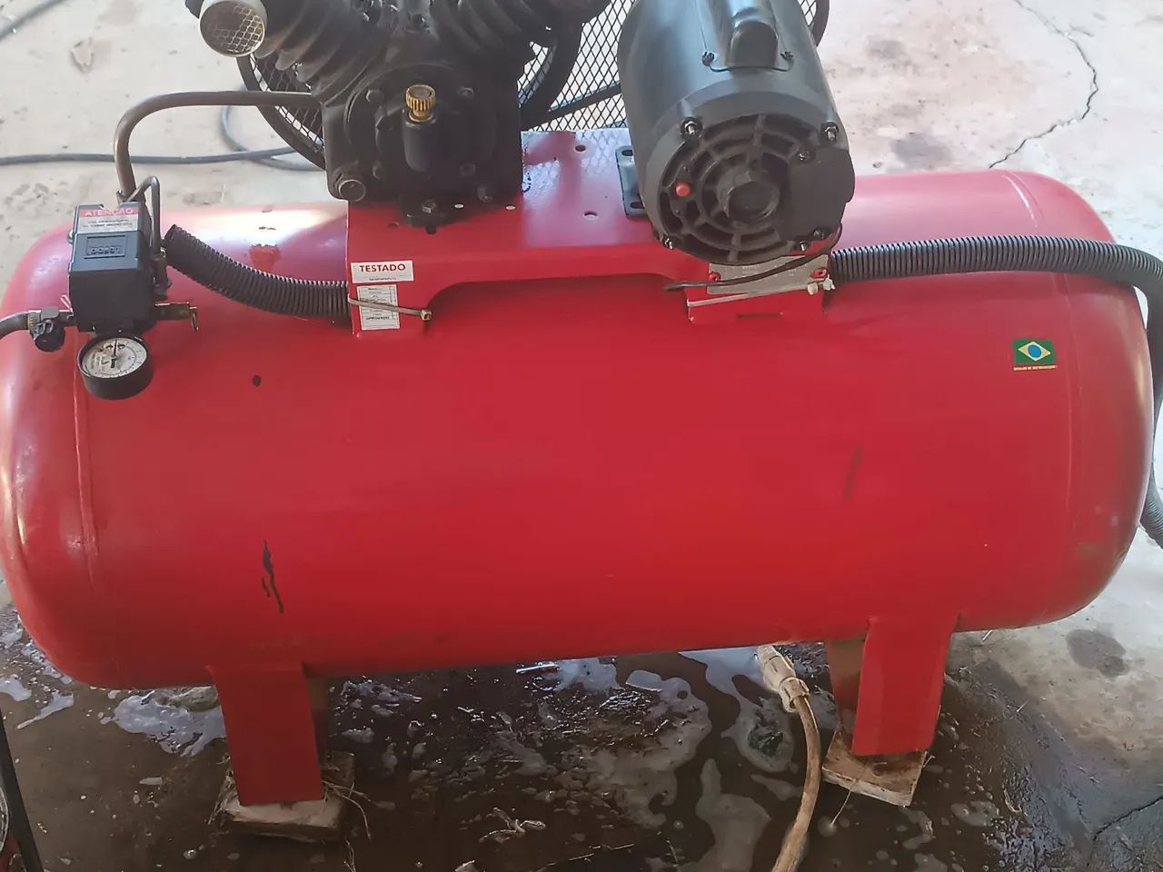 COMPRESSOR PRESSURE 100 LITROS - REVISADO - Foto 3
