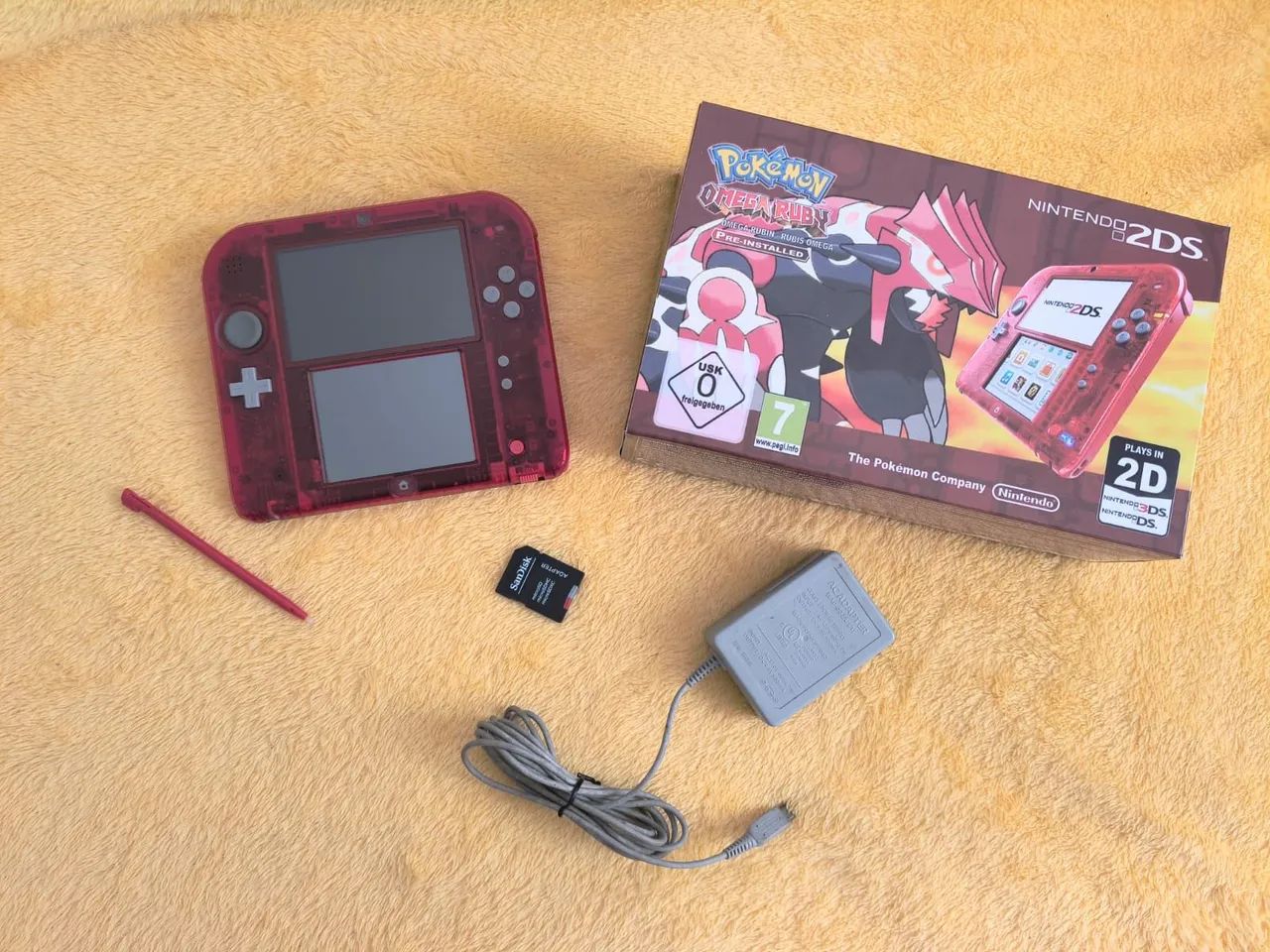 NINTENDO 2DS CLEAR RED DESBLOQUEADO 
