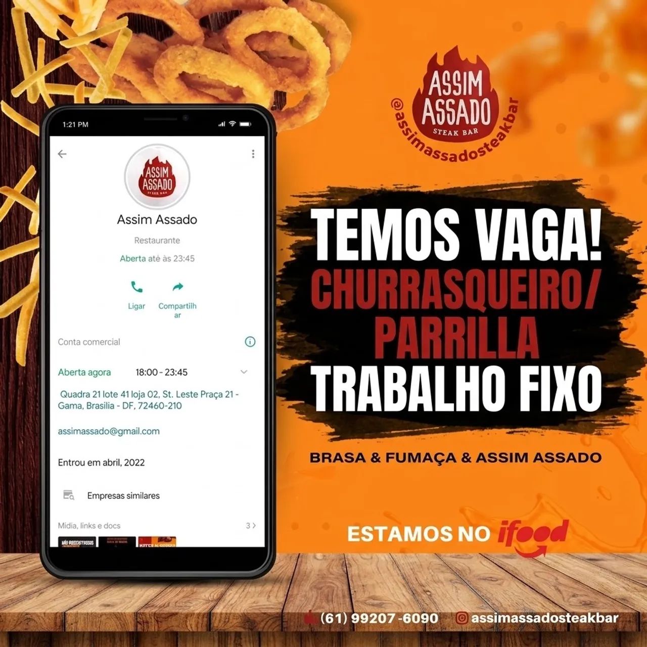 Vaga de emprego para churrasqueiro 