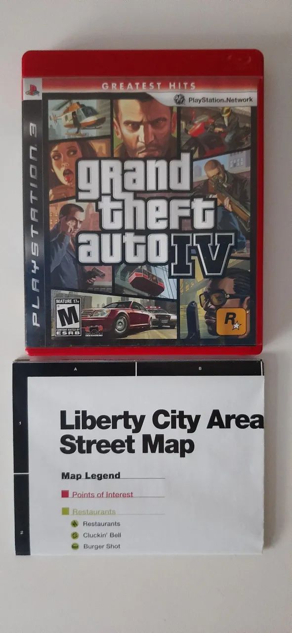 Grand Theft Auto IV  Playstation 3 Com Mapa