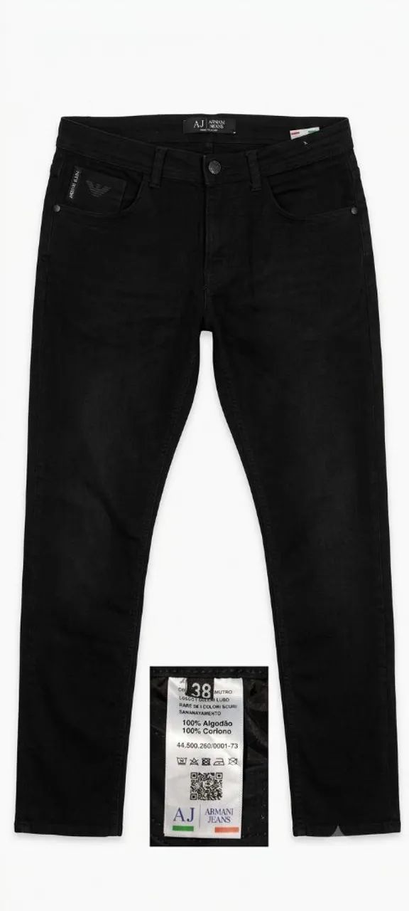 Calça Armani Jeans Preta Tam 38 (Original) - Foto 5