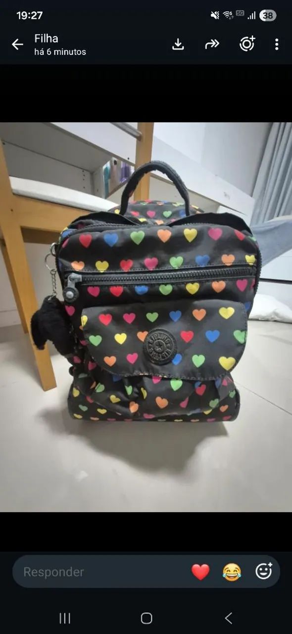 Mochila Kipling original com rodinhas