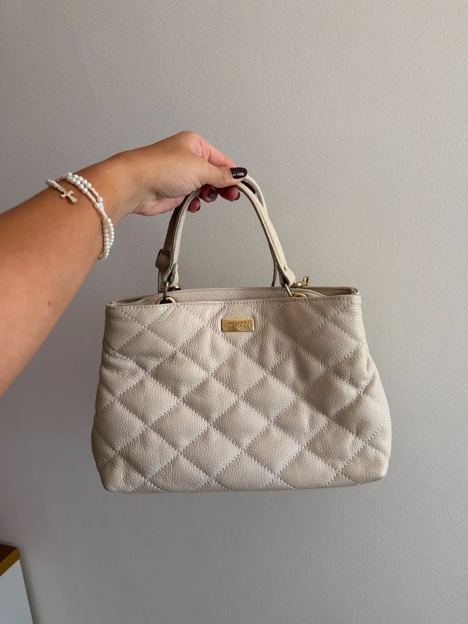 Bolsa em couro off white  - Foto 2