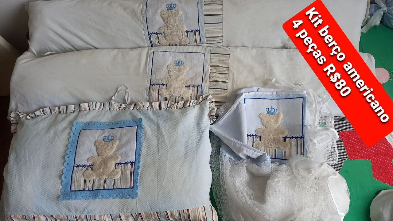 Kit berço americano com 4 peças