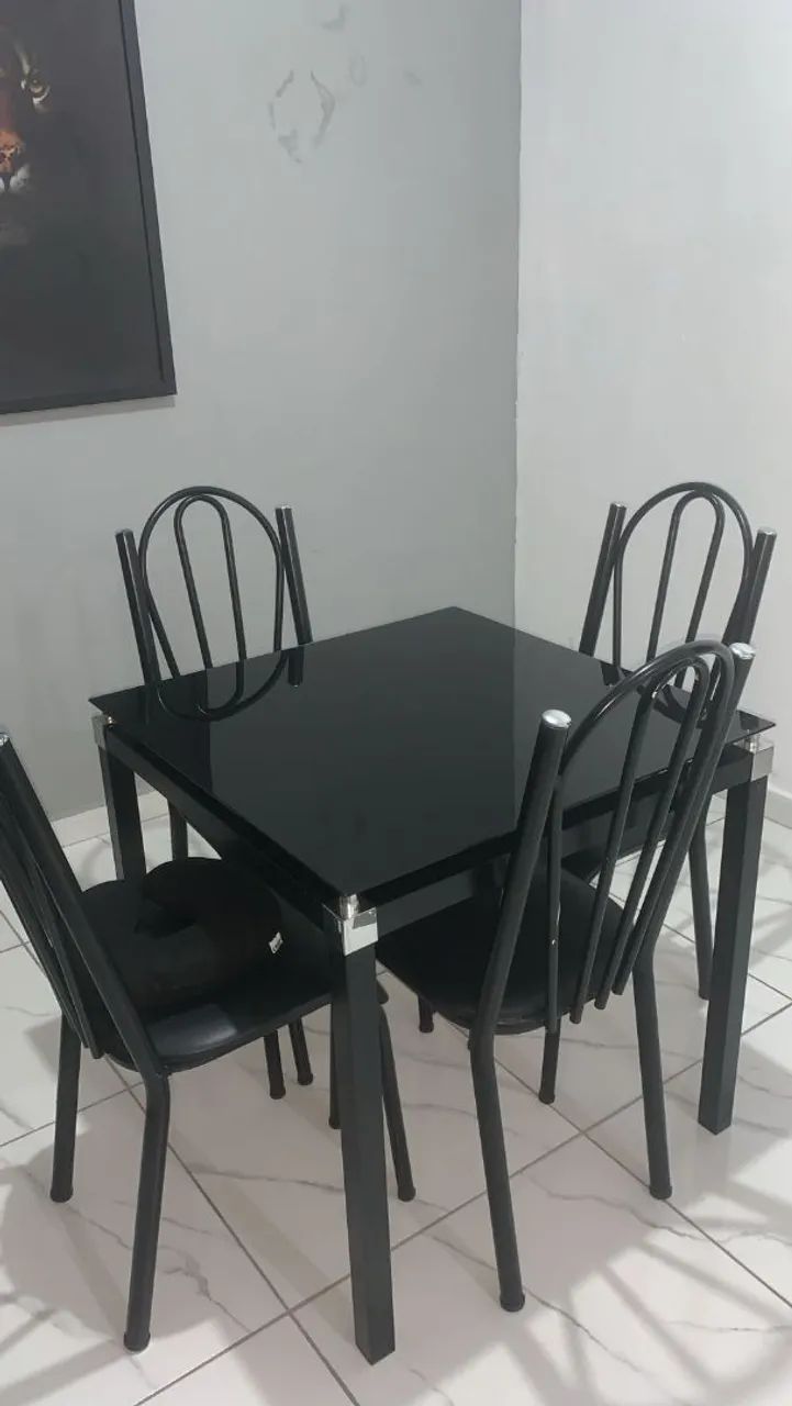Mesa de vidro preta 65566200087427120