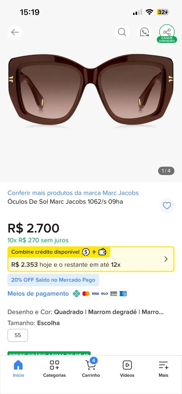 Óculos marc jacobs original  - Foto 3