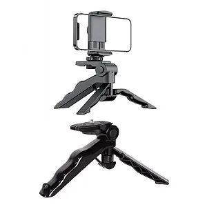 Kit Vlogging Tomate MTG-3333 Microfone+2 LEDs+Tripé p/ Celular<br> - Foto 5