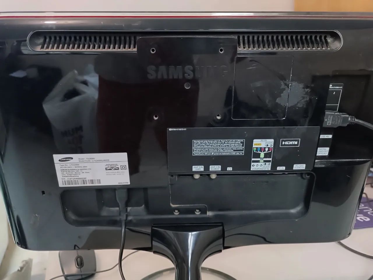 Vendo ou troco - Monitor TV Samsung T22A550 - LEIA O ANÚNCIO  - Foto 4