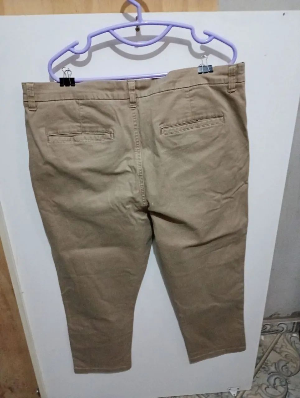 Calça masculina bege Hering . - Foto 4