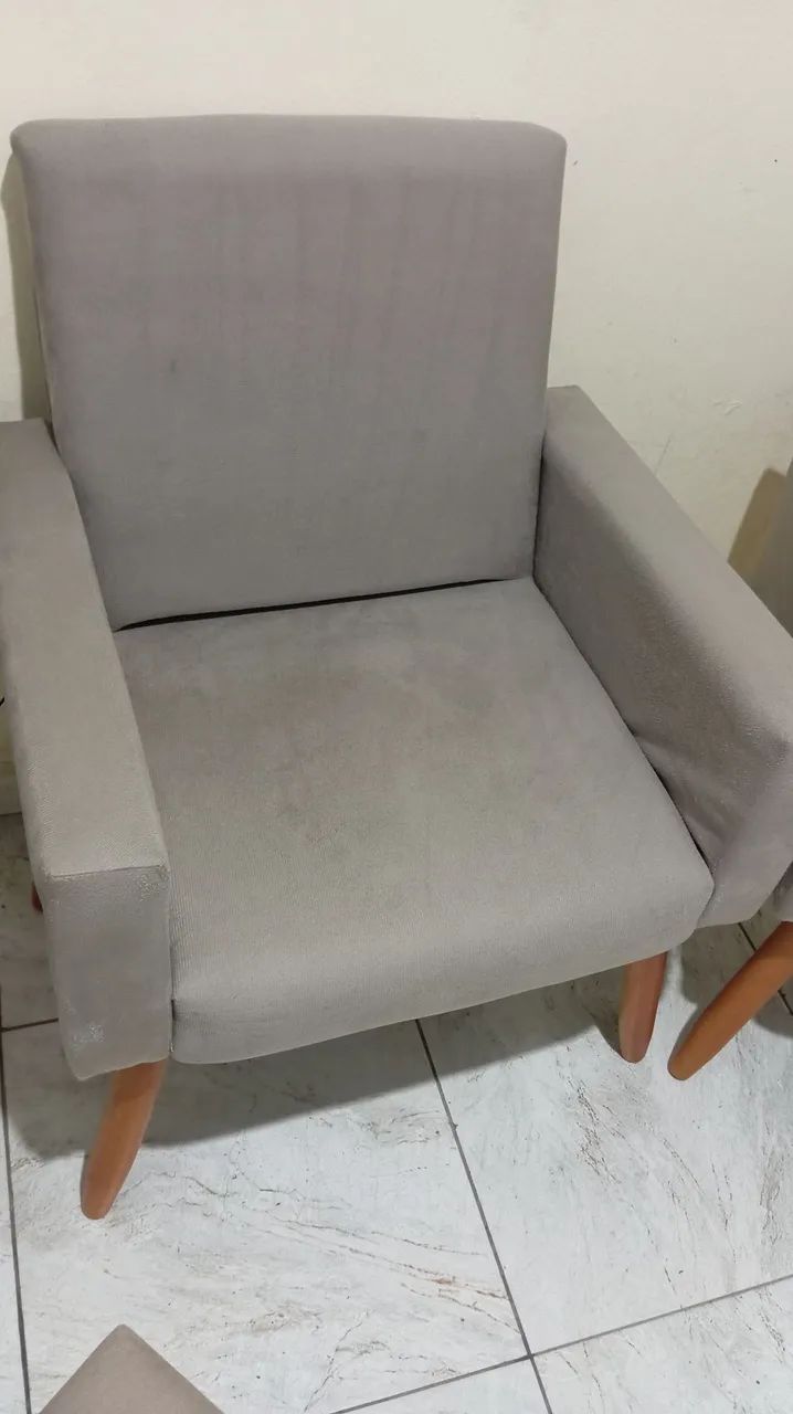 Kit duas poltronas suede - Foto 4
