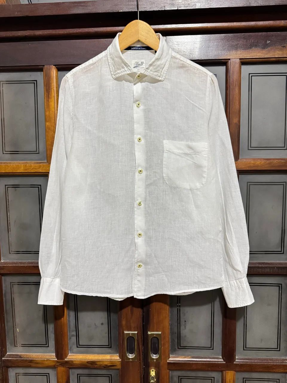 camisa boggi milano linho branca - Foto 2