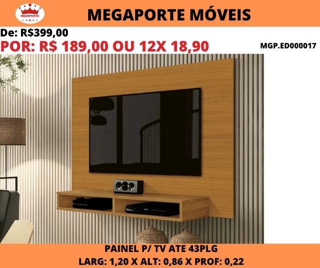 Painel Fox 1,20 para Tv até 43Plg - Foto 3