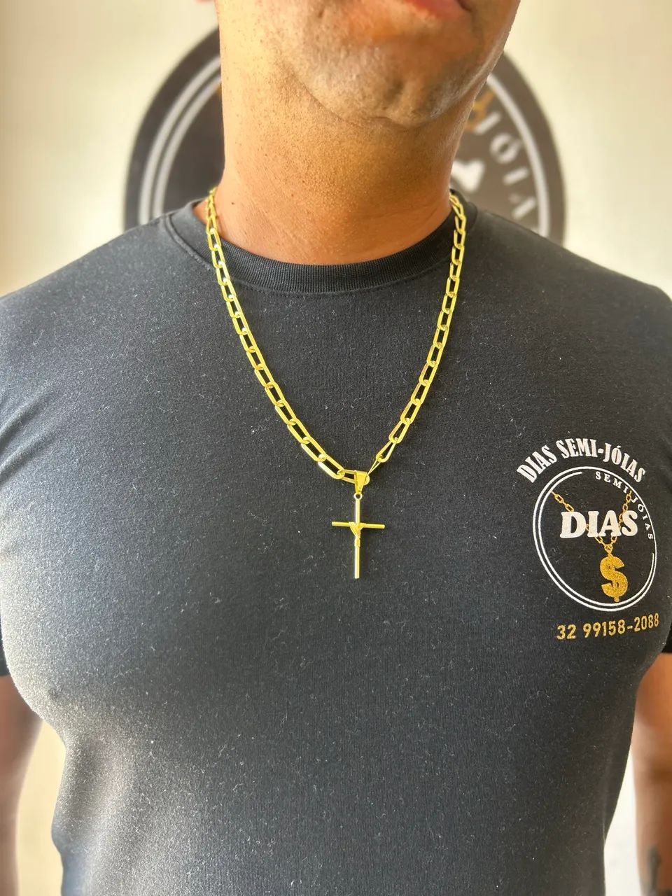 Cordão de moeda antiga , não perde a cor. - Foto 3