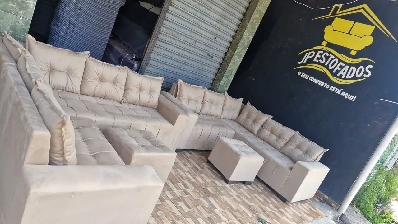 Sofás de canto com detalhes puxante no acento  - Foto 5