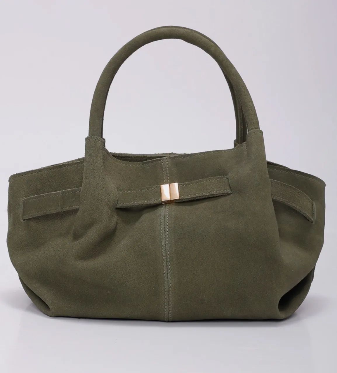 Compre 1 leve 2 - Bolsa 100% couro camurça verde 