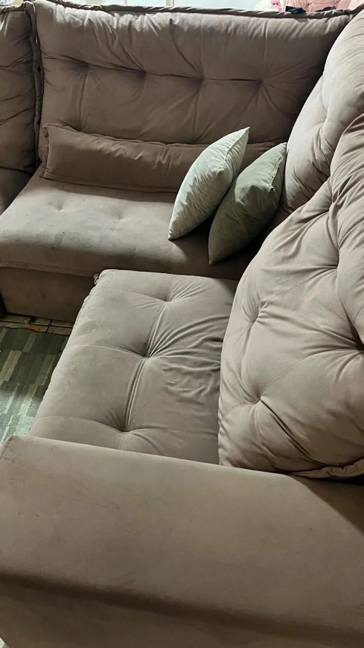 SOFÁ 5 LUGARES 3,40 x 2,00 ENTREGO HIGIENIZADO - Foto 3