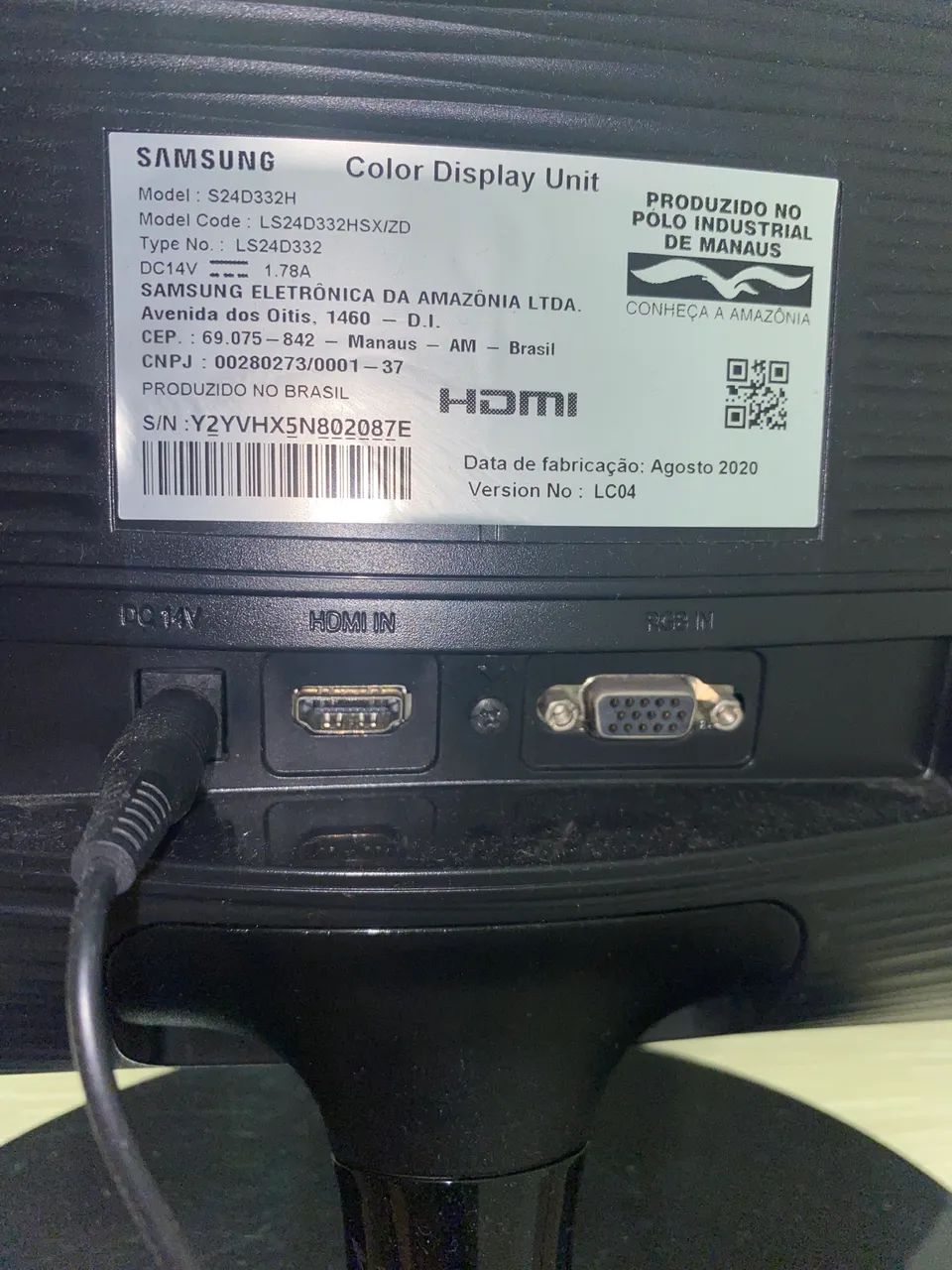 Monitor Samsung 21.5 Led Preto - Foto 3