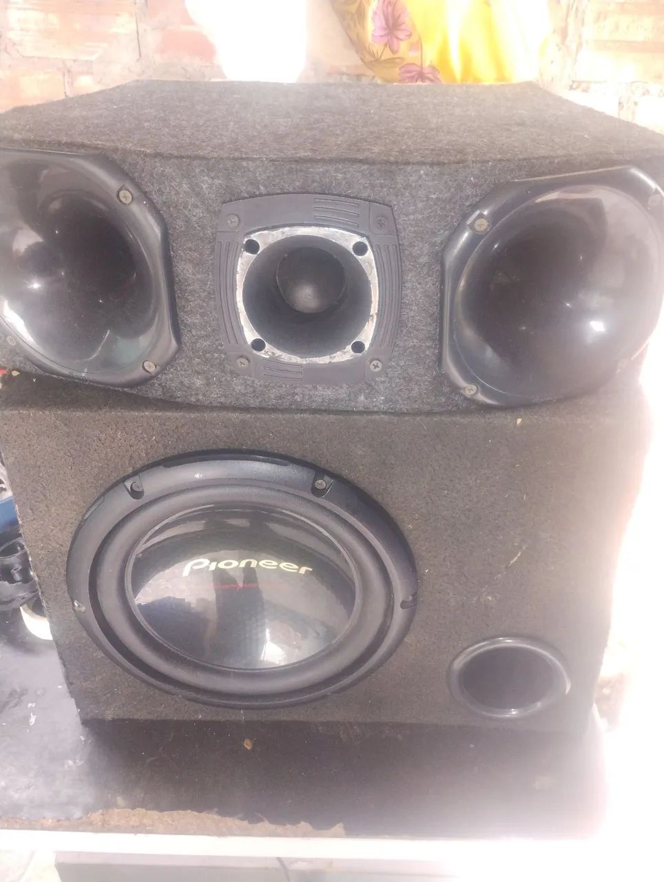Vendo som, corneta e sub Pioneer 10 polegadas 