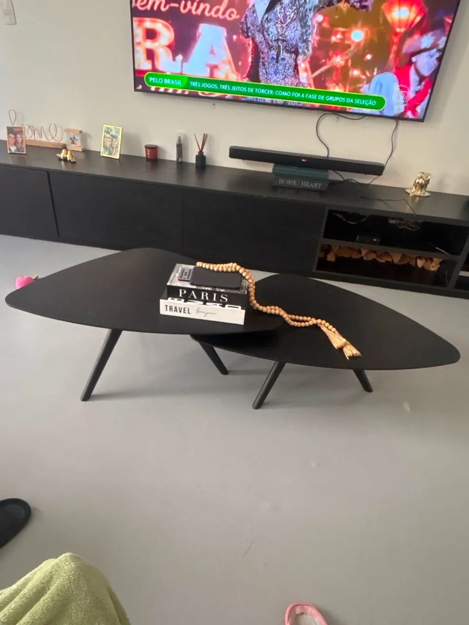 Conjunto de Mesa de Centro - Preta - Foto 2