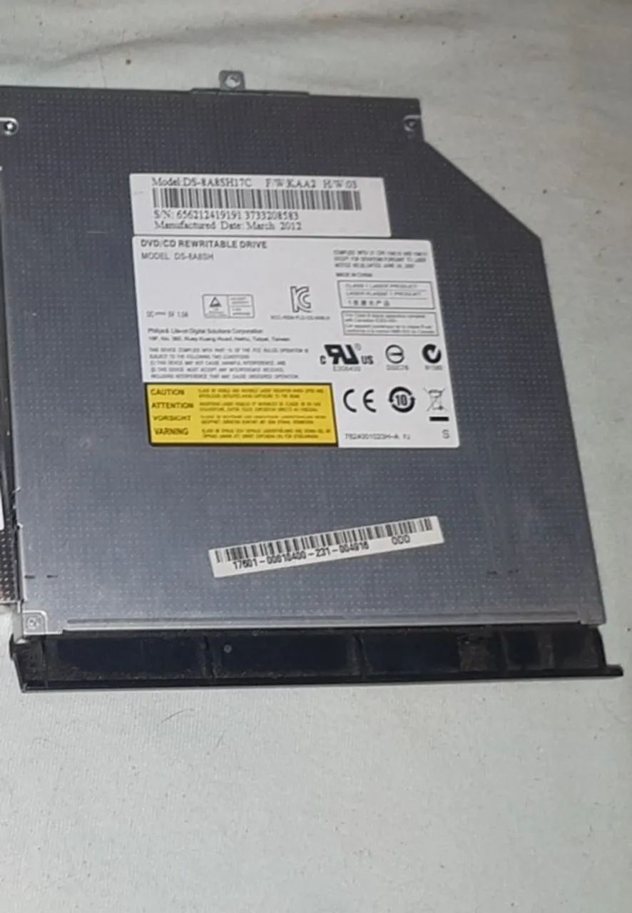 Gravador de DVD/CD para Notebook (Modelo DS-8A8SH) - Original e Conservado - Foto 5