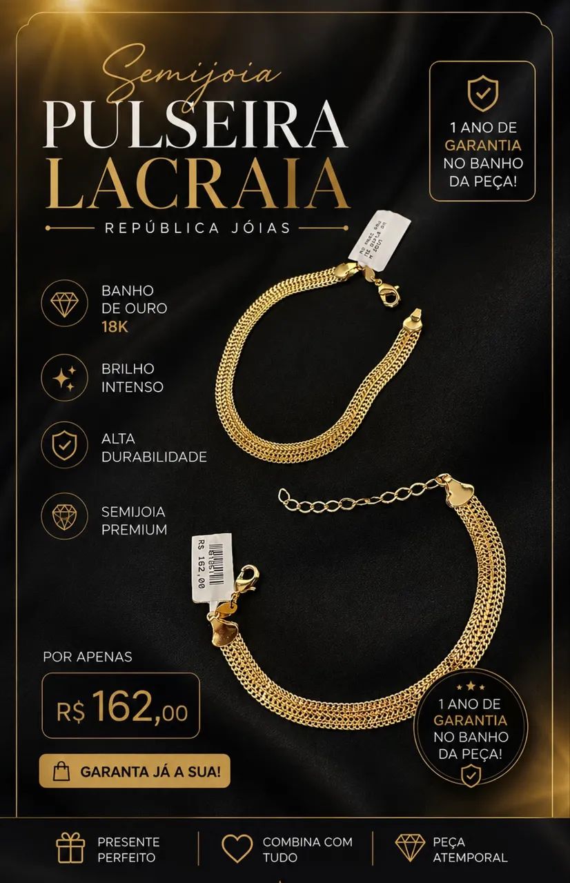 Pulseira lacraia com garantia!