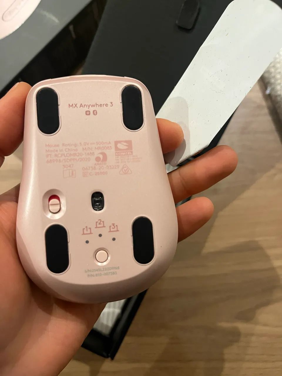 Mouse sem fio rosa Anywhere Logitech - Foto 5