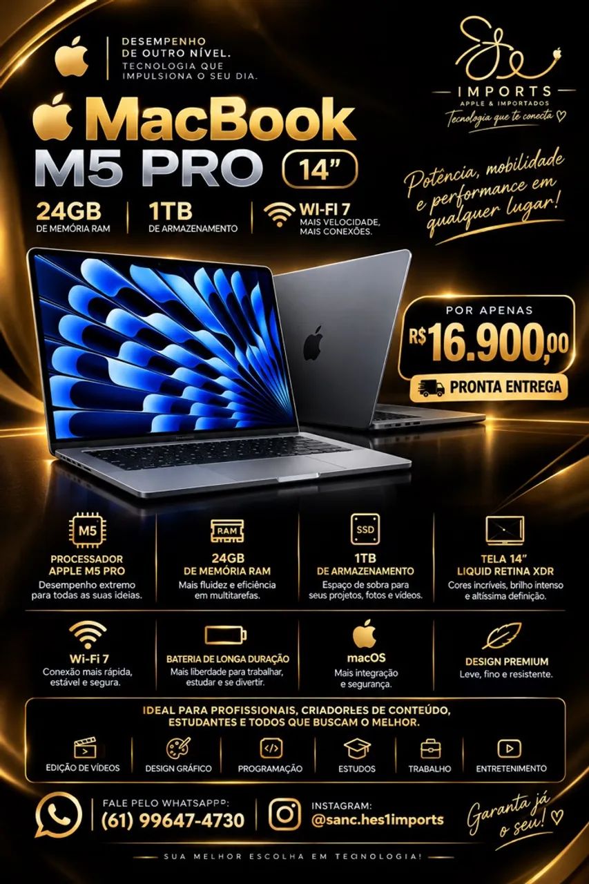 MacBook M5 Pro - Notebooks - Jardim Atlanta, Maringá 1542613275 | OLX