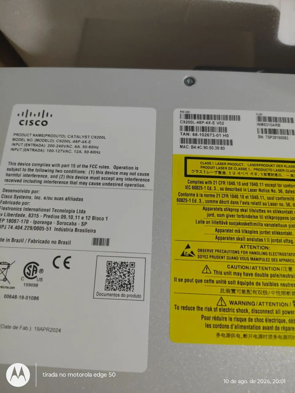Switch cisco novo top c9200l-48p-4x-e - Foto 5
