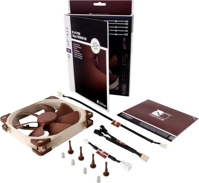 Ventoinha Noctua NF-A14 PWM, Fan 140mm, 1500RPM, SSO2, Gamer, Desktop, Premium, Cooler, PC - Foto 6