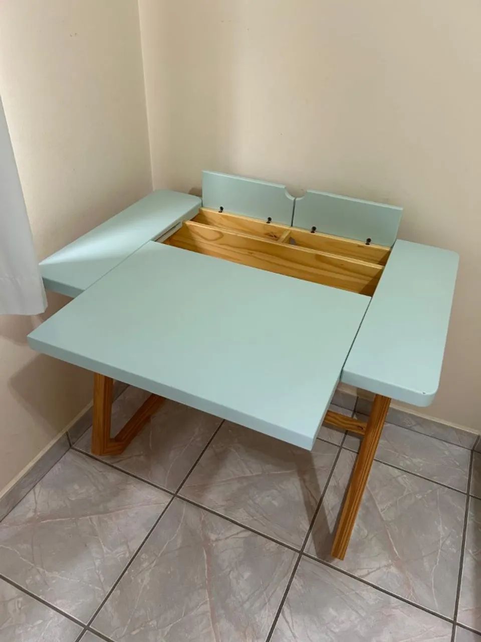 Escrivaninha e Mesa Hush Home Office Verde Menta - Foto 3
