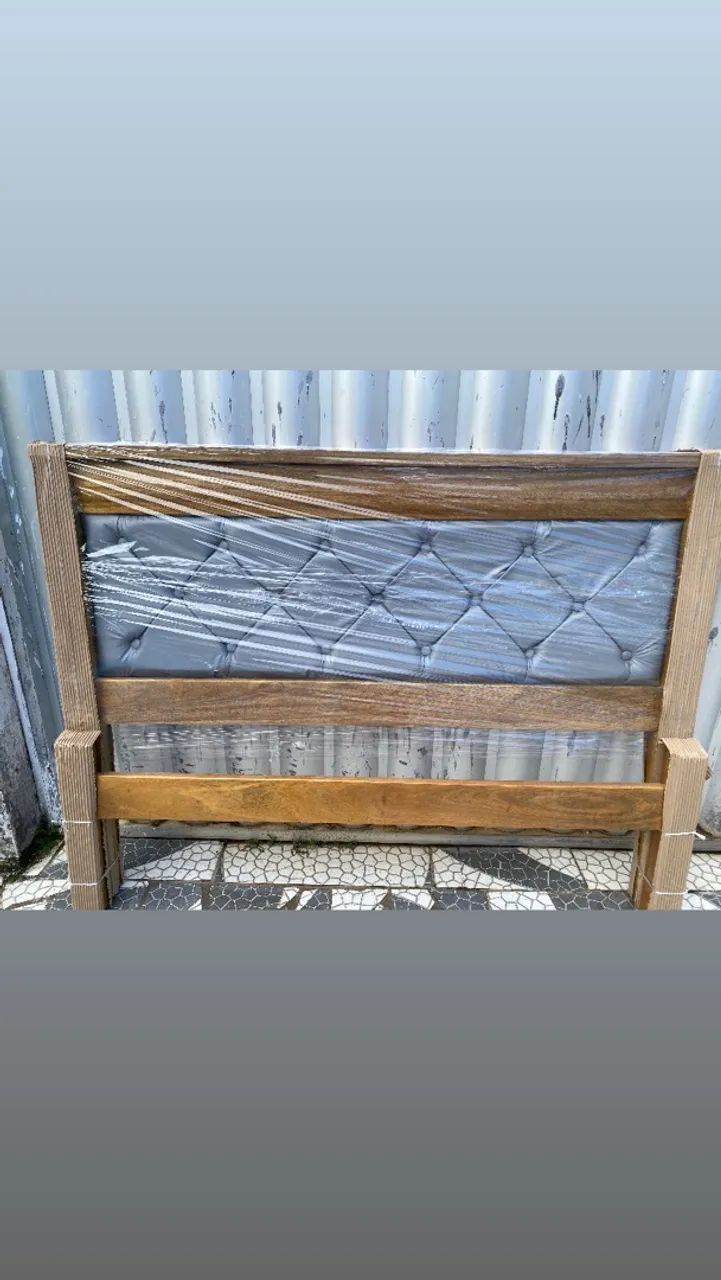 Cama de madeira rústica  - Foto 3