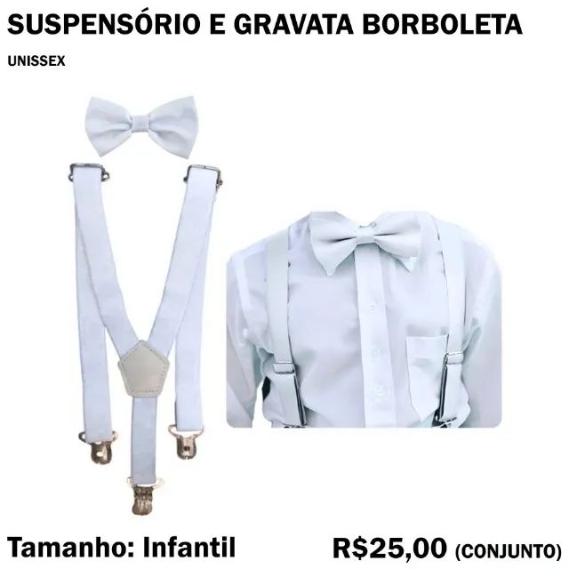 Suspensório Infantil + Gravata Borboleta - Foto 4
