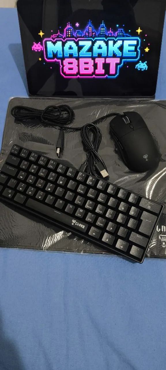 Kit teclado mecânico, mouse e mousepad - Foto 2