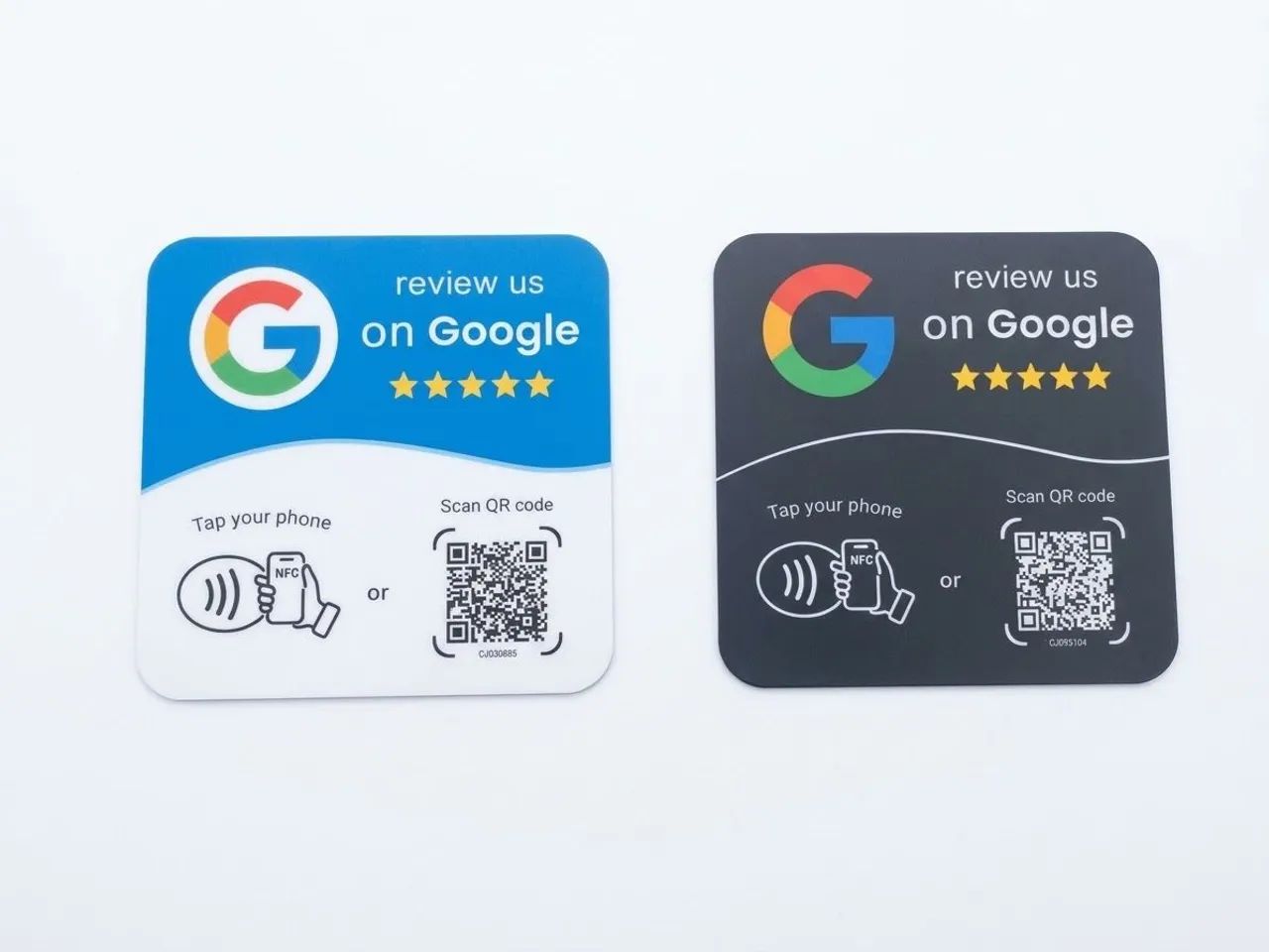 Placa De Avaliação Google NFC E QR Code 