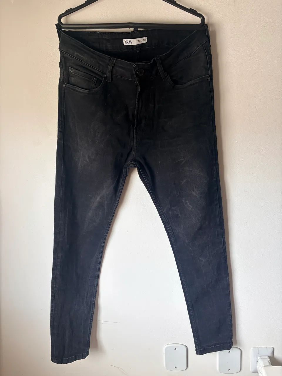 Calça Jeans/ Elastano pretaZara