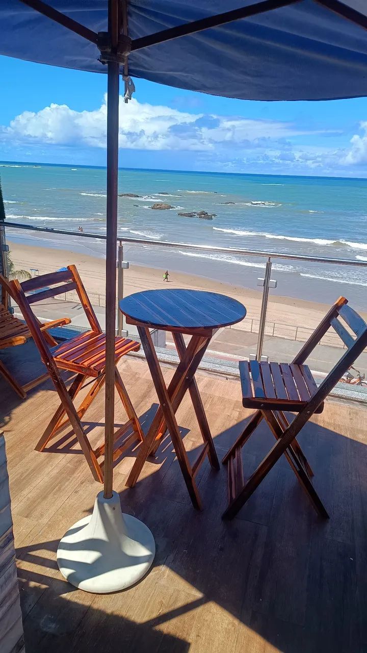 MESA DOBRÁVEL MADEIRA 70X70 NOVA NO PLÁSTICO  - Foto 6