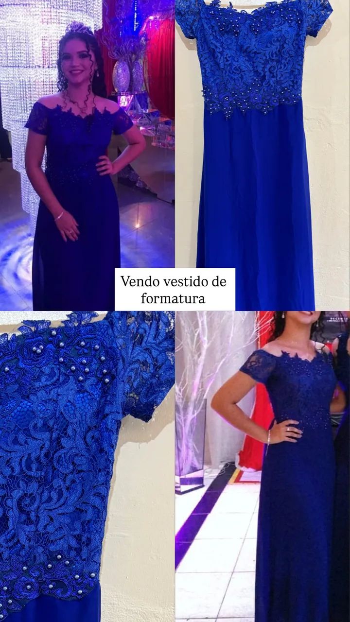 Vestido de Formatura Azul Royal - Foto 2