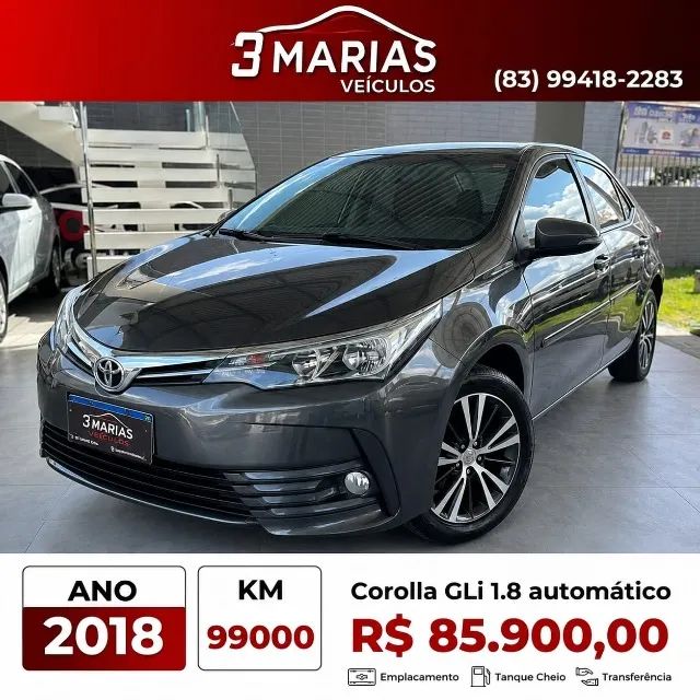 Toyota Corolla Corolla GLi 1.8 Flex 16V  Aut. 2018