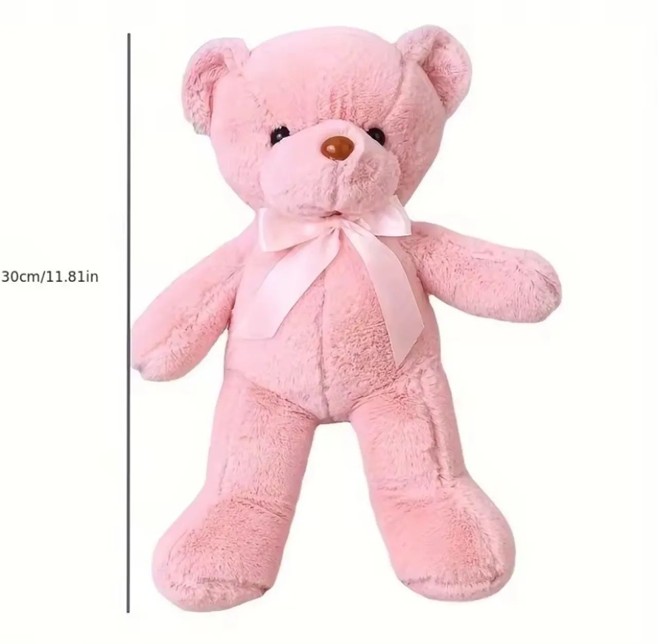 2 ursos de pelúcia rosa e marrom 30 cm - Foto 5