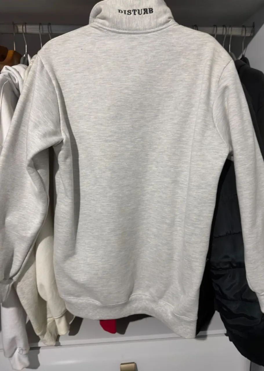 Moletom Disturb Classic Quarter Zip Grey - Foto 2