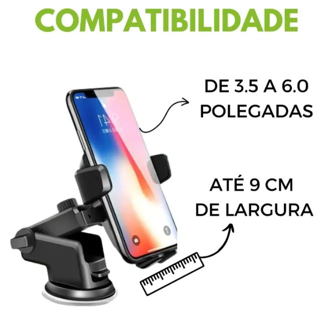 Suporte Celular Carro Veicular Trava Automática Anti Queda - Foto 3