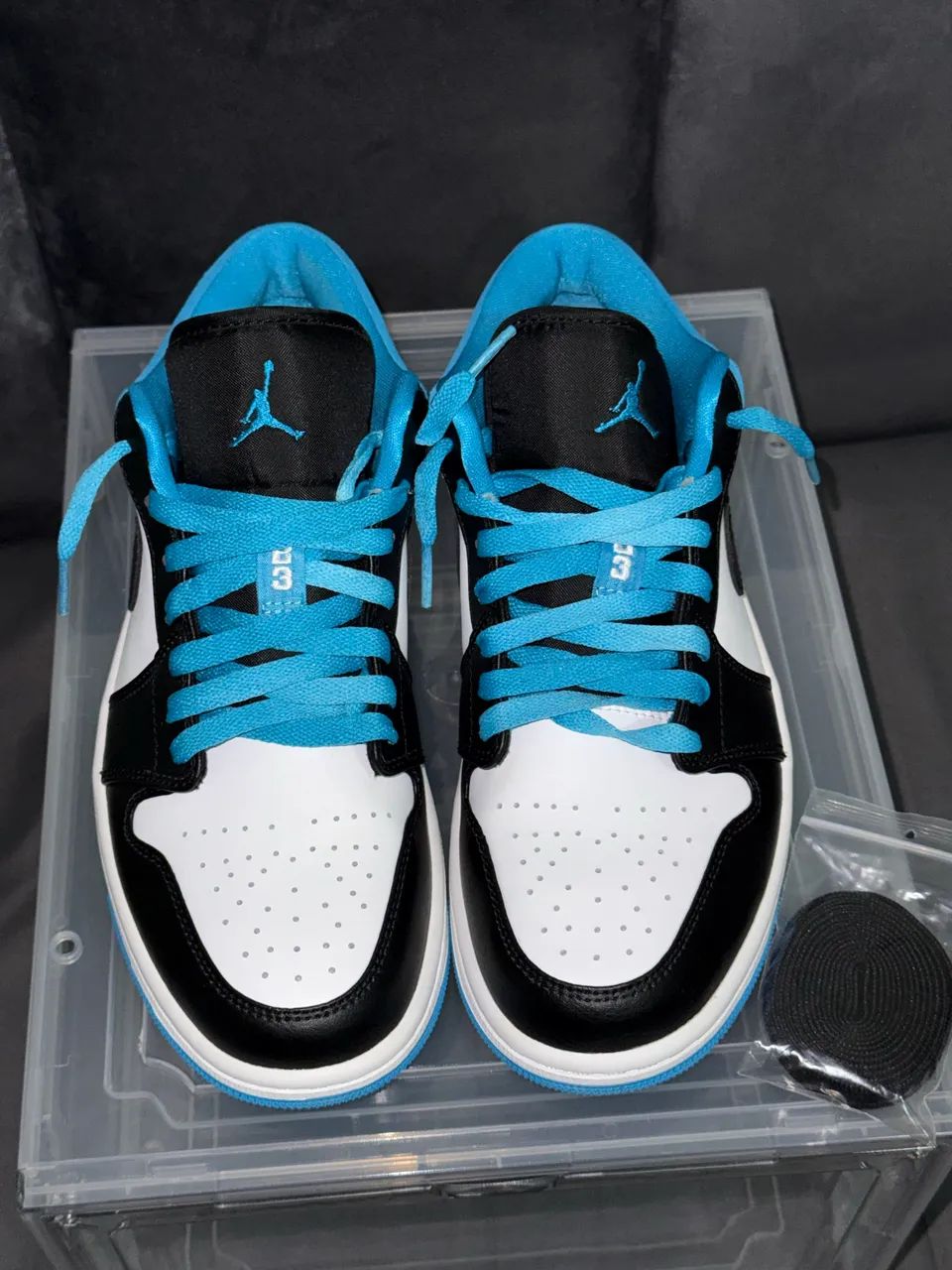 Tênis Nike Jordan 1 Low Laser Blue - Foto 5